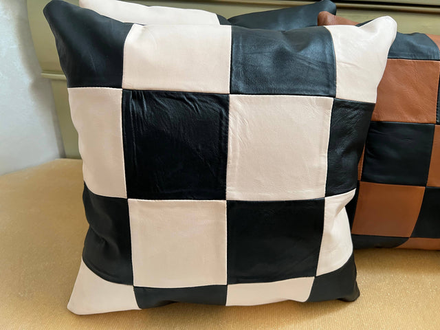Lambskin Leather Pillow Cover