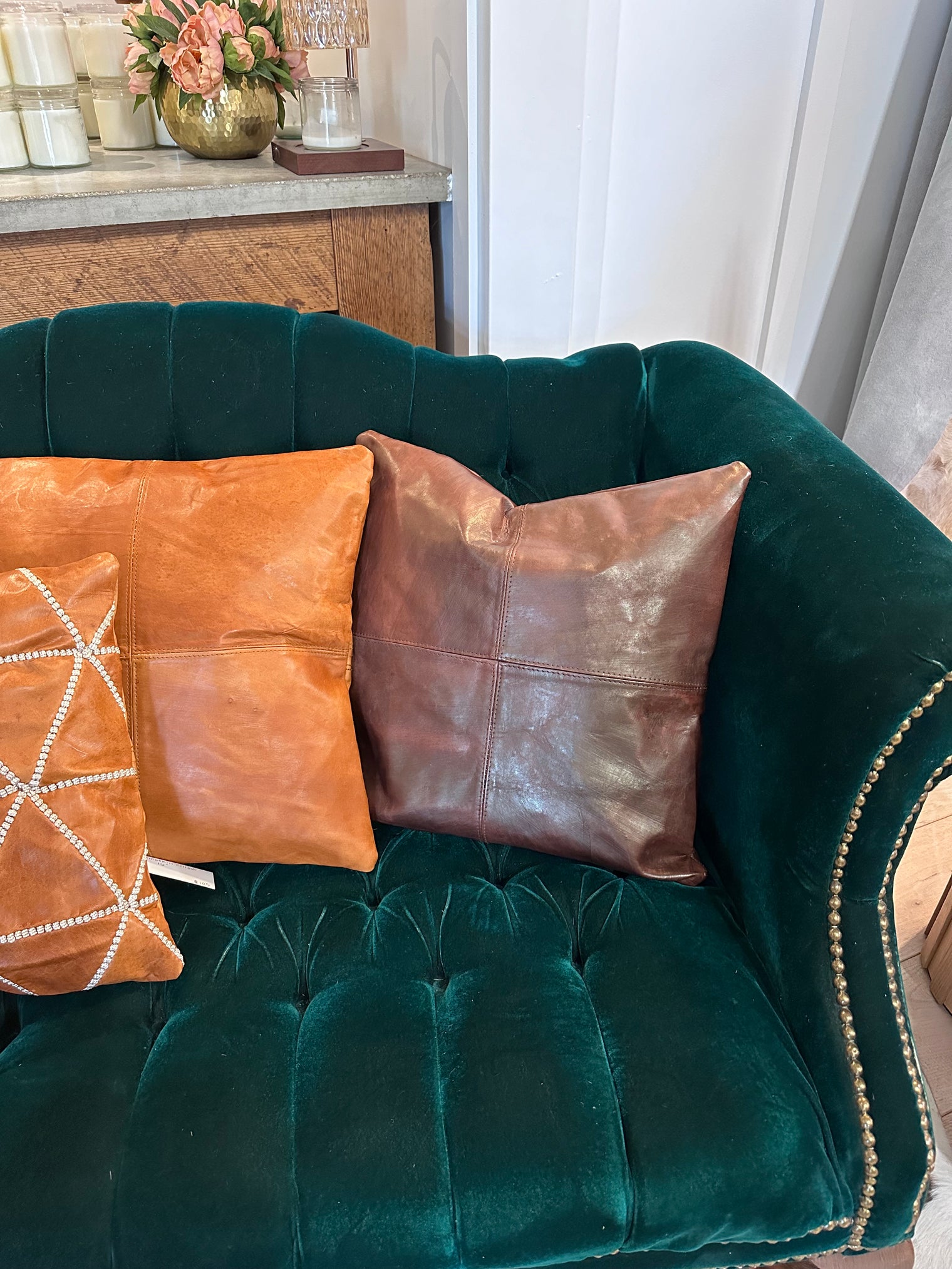 Lambskin Leather Pillow Cover