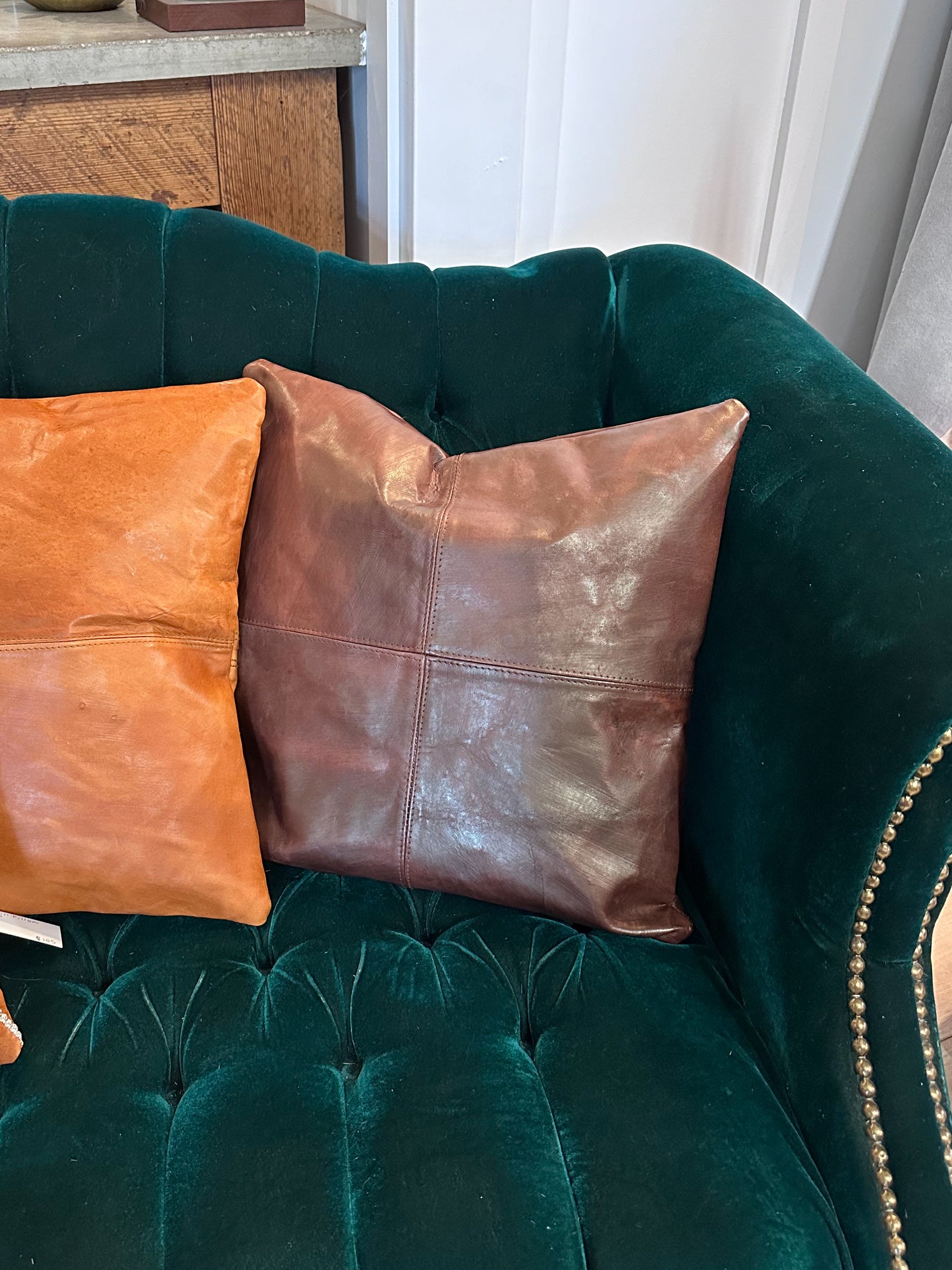 Lambskin Leather Pillow Cover