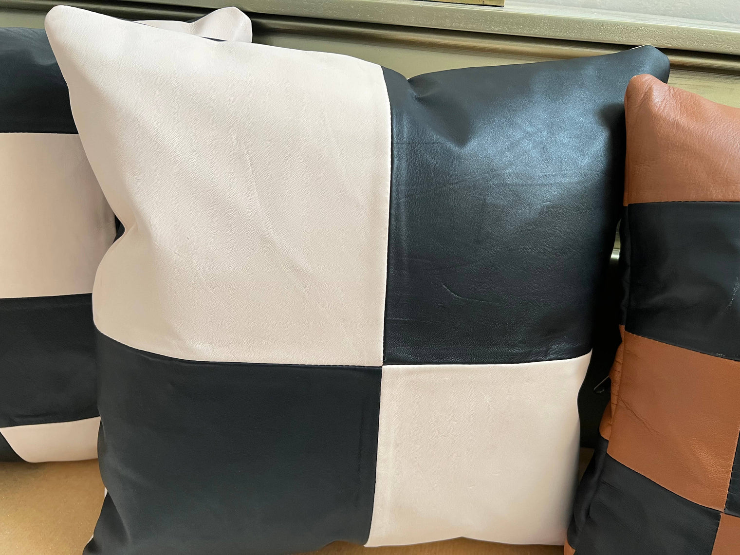 Lambskin Leather Pillow Cover