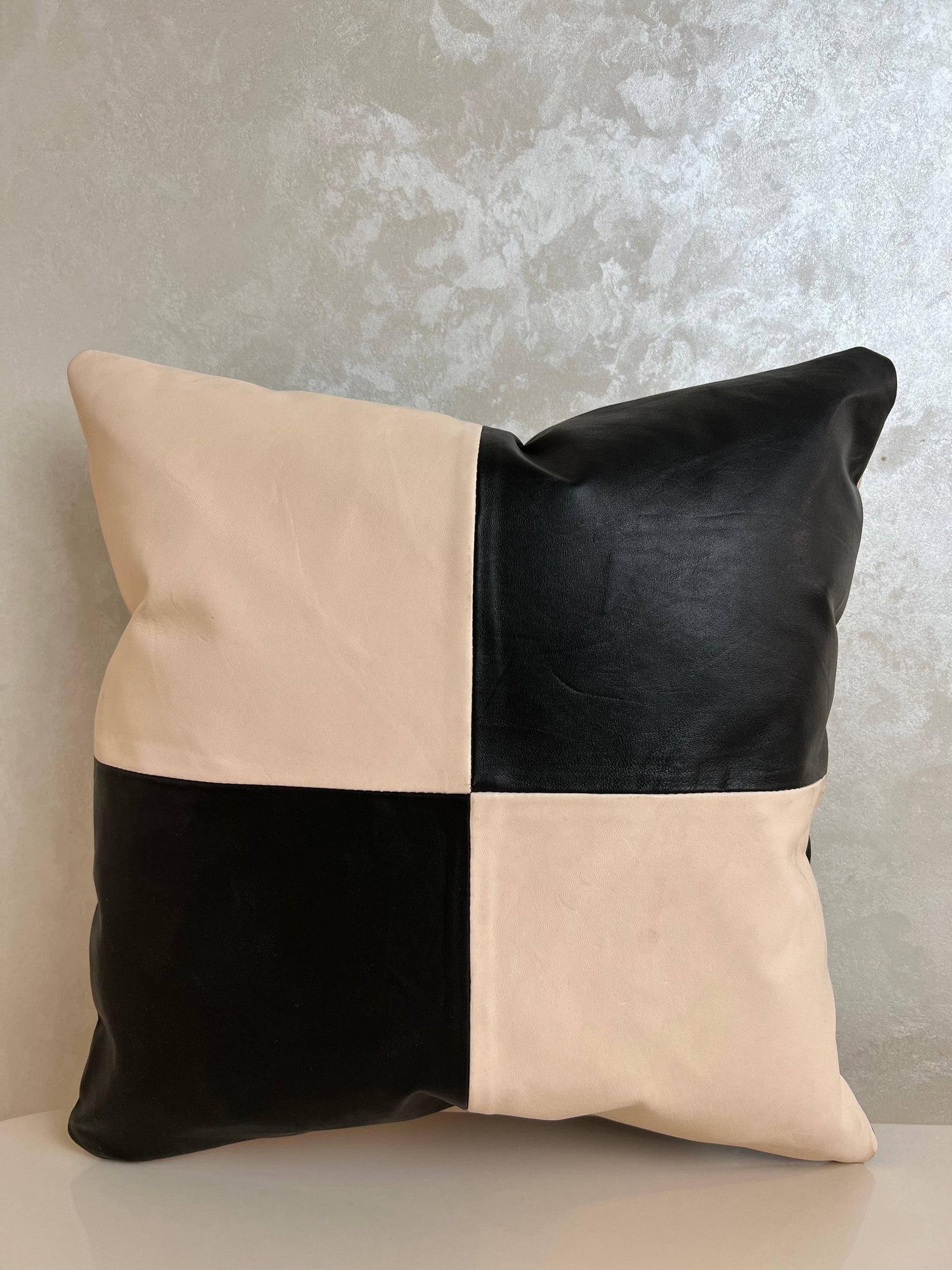 Lambskin Leather Pillow Cover