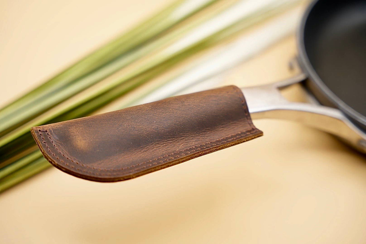 Leather Handle Potholder for Cast Iron