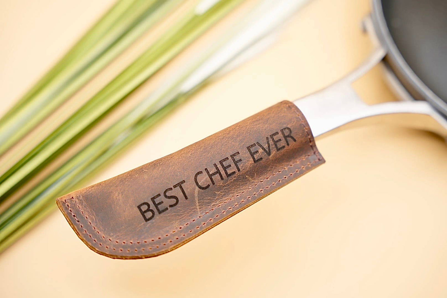 Leather Handle Potholder for Cast Iron