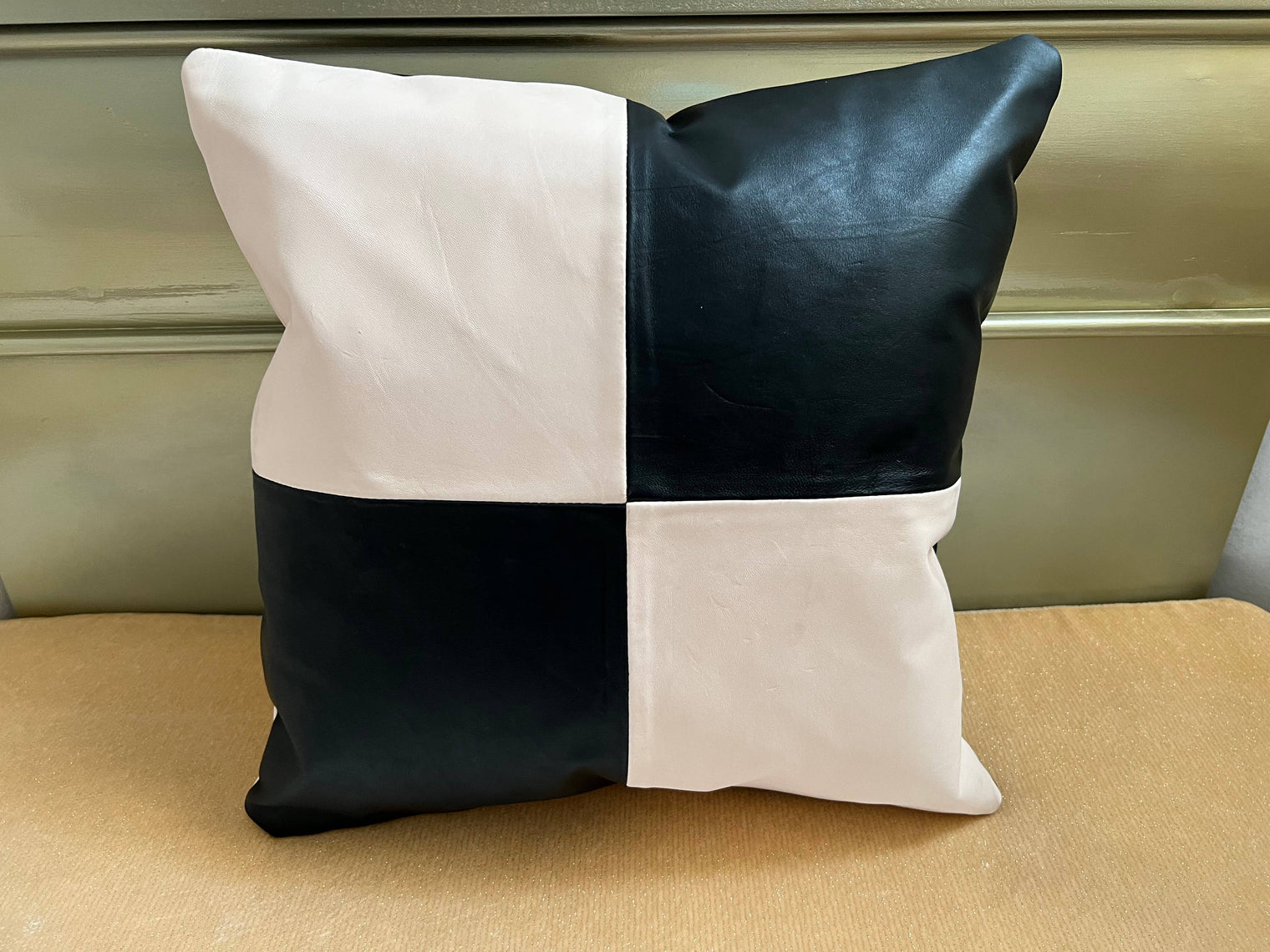 Lambskin Leather Pillow Cover