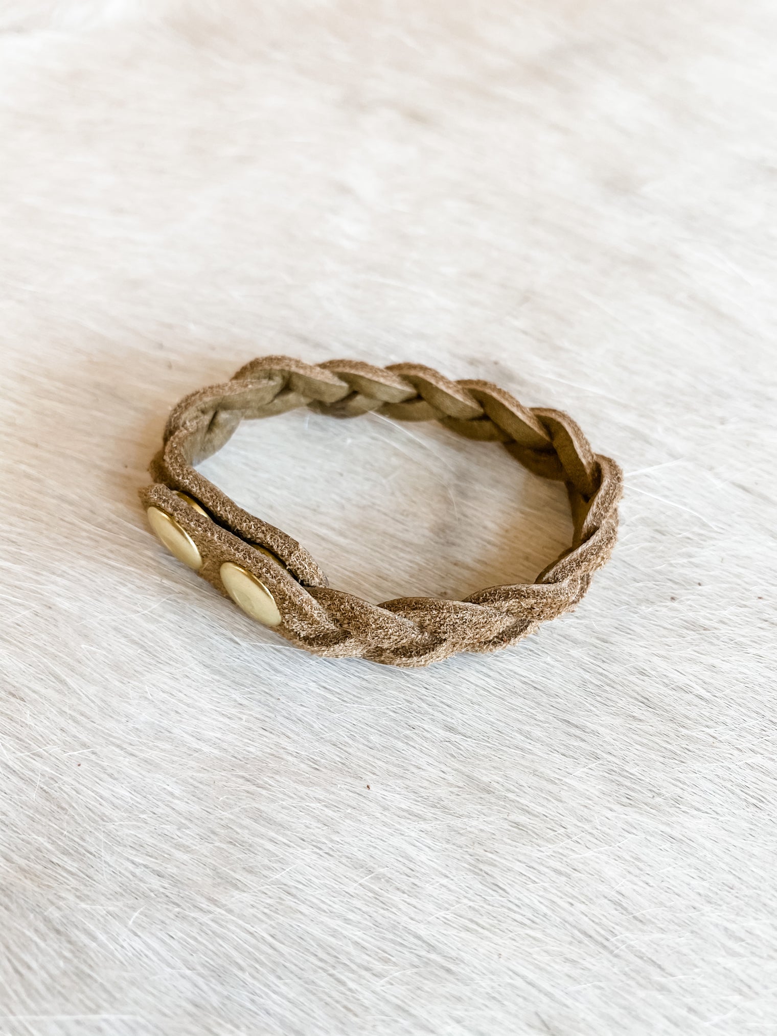 Braided Leather Bracelet-Kid size