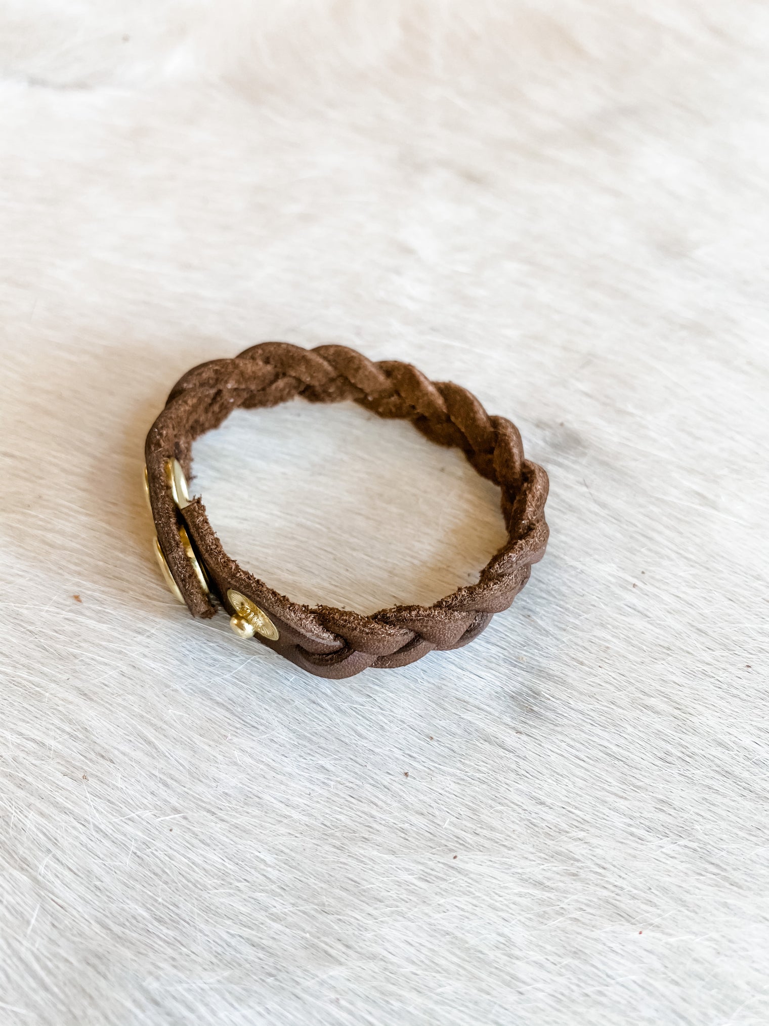 Braided Leather Bracelet-Kid size