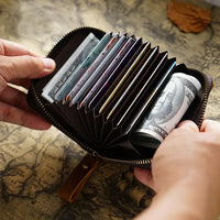 Leather Wallet/Credit Card Holder for Men & Women