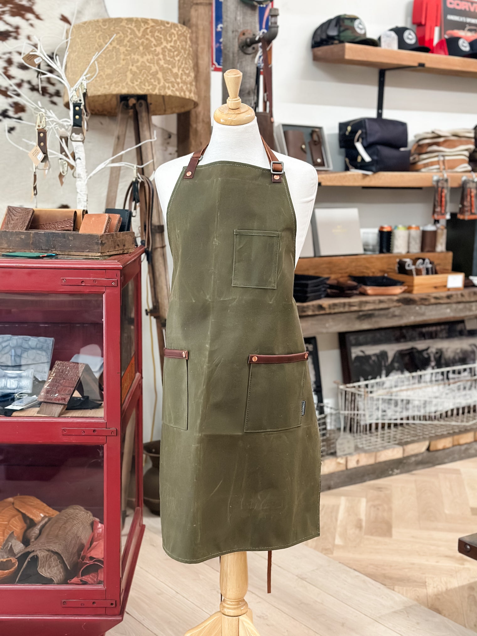 Waxed Canvas & Leather Apron