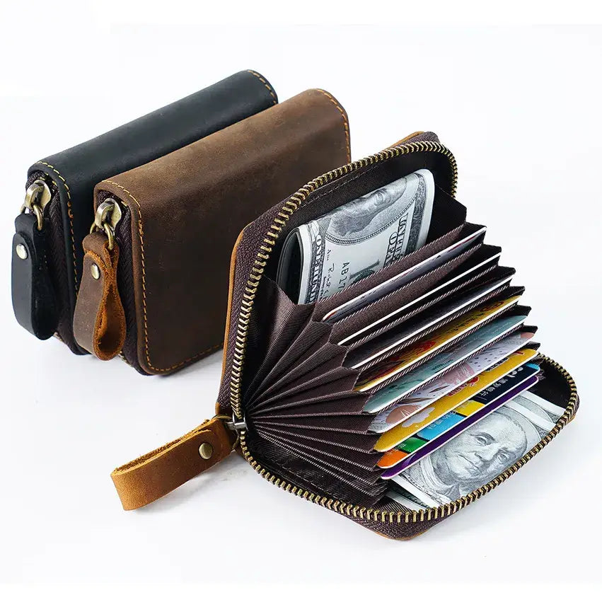 Leather Wallet/Credit Card Holder for Men & Women