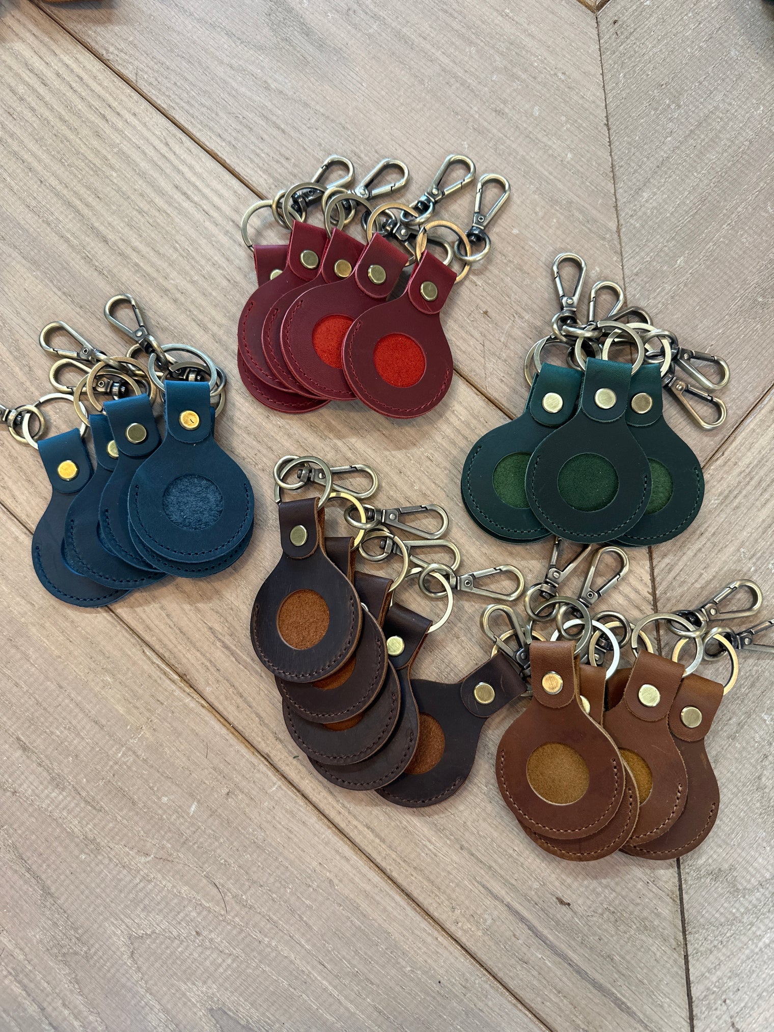 Leather AirTag Keychain