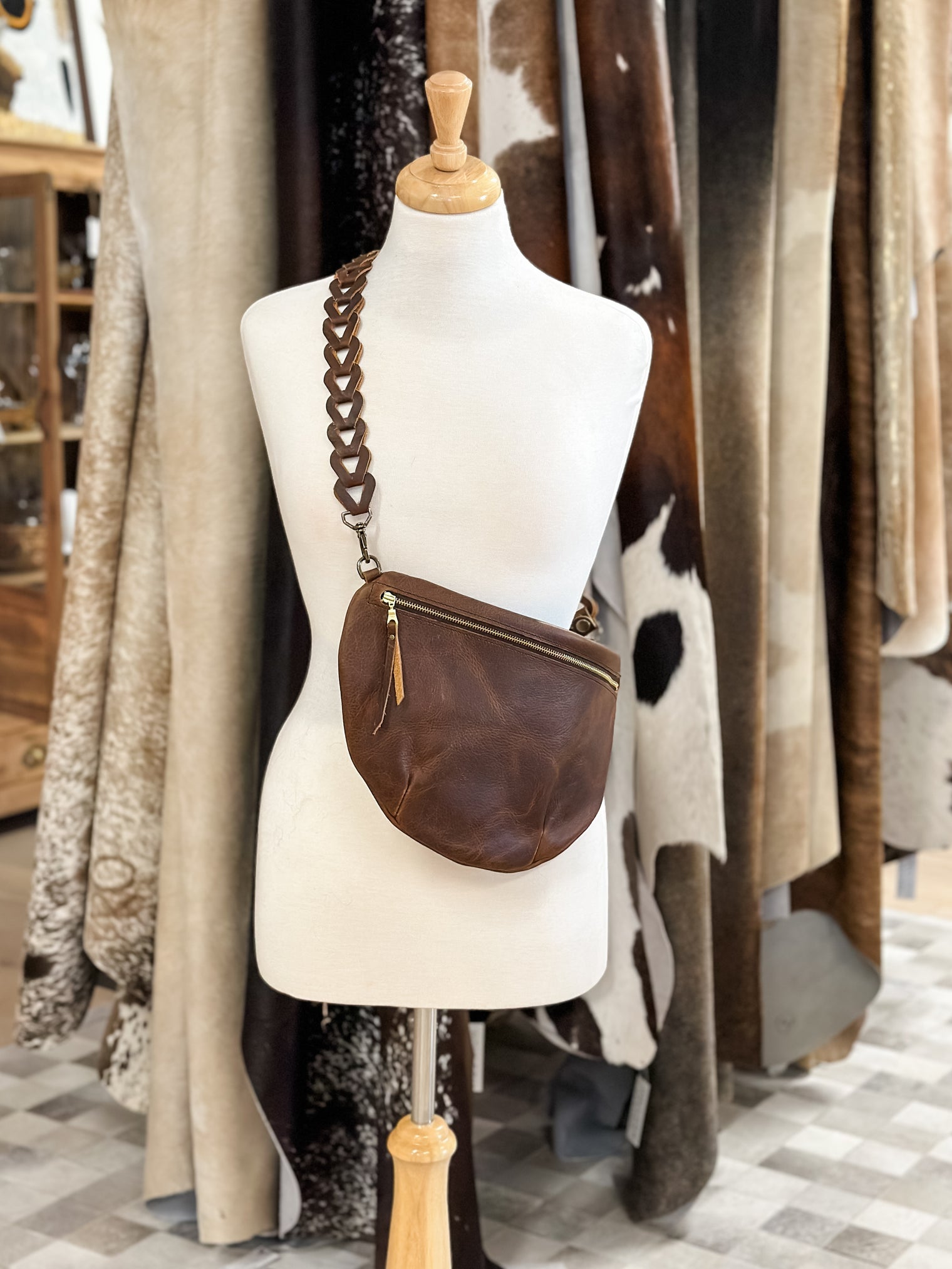 Luna Bum Bag Caramel Brown Leather