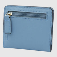 Women's Small Compact Bifold Wallet with Window ID