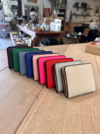 Women's Small Compact Bifold Wallet with Window ID