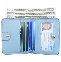 Women's Small Compact Bifold Wallet with Window ID